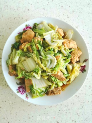 白菜烧冻豆腐的做法步骤：6