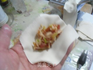 莲藕猪肉馄饨的做法步骤：9