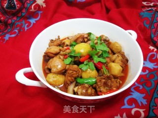 竽头炖鸡腿的做法步骤：19