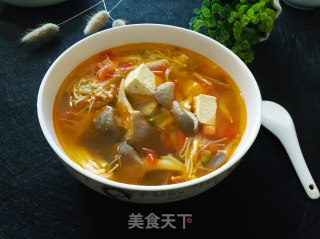 双菇番茄豆腐汤的做法步骤：14