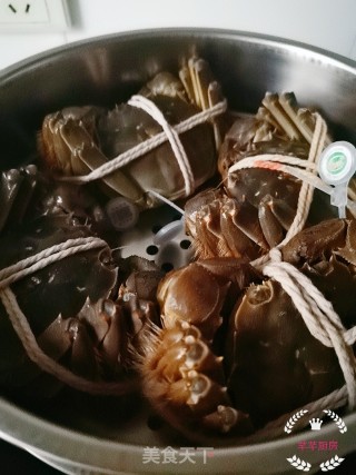 蒸阳澄湖大闸蟹的做法步骤：3