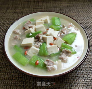 丝瓜豆腐汤的做法步骤：9