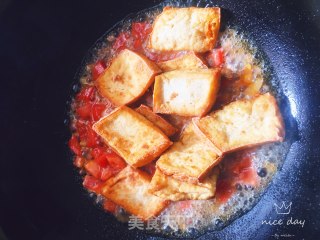 番茄肉末豆腐的做法步骤：6