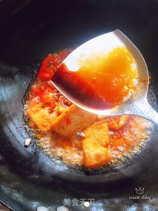 番茄肉末豆腐的做法步骤：7