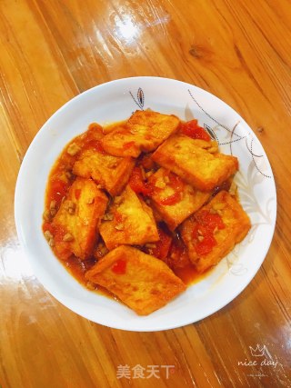 番茄肉末豆腐的做法步骤：10
