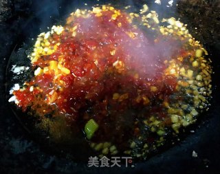 彩椒辣酱炒花螺的做法步骤：5