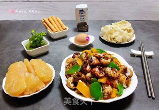 彩椒辣酱炒花螺的做法步骤：15