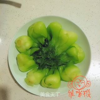 香菇油菜的做法步骤：6