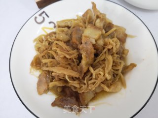 一个人的精致简餐：肉片蒸萝卜干+西红柿蛋汤的做法步骤：5