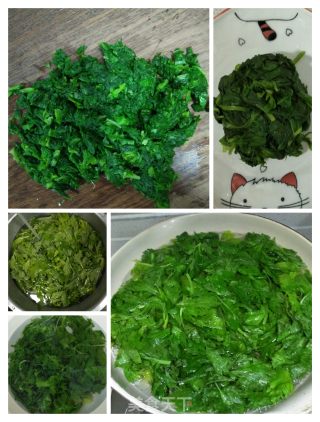 小麦胚芽芹菜叶子饼的做法步骤：2