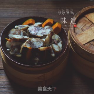 板栗南瓜蒸腊肠的做法步骤：4