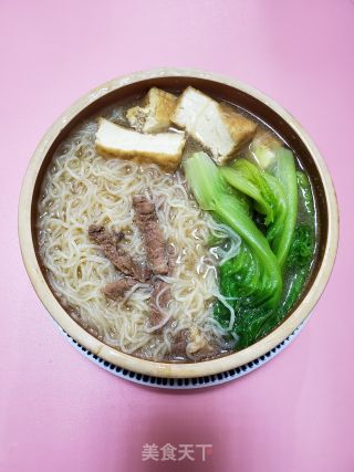 豆腐肉片汤米粉的做法步骤：8