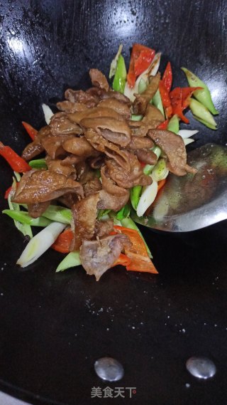 辣椒蒜苗炒肥肠的做法步骤：9