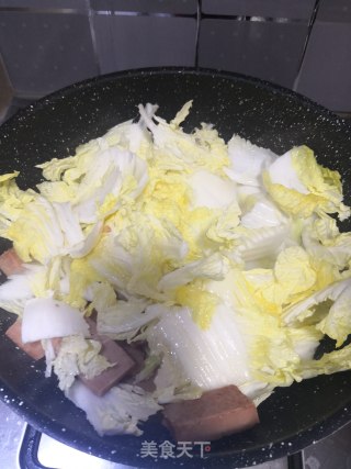 ＃暖身美食＃白菜午餐肉炖豆腐的做法步骤：10