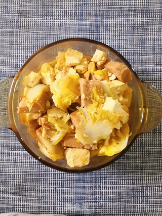 ＃暖身美食＃白菜午餐肉炖豆腐的做法步骤：13