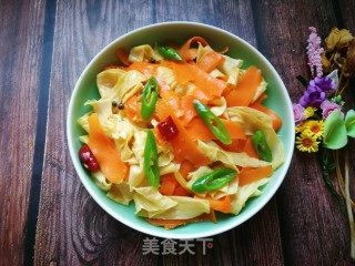尖椒胡萝卜炒人造肉的做法步骤：12