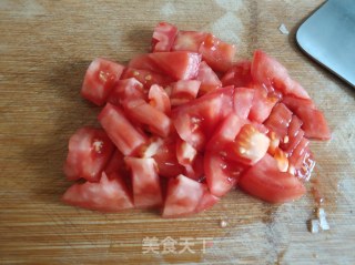番茄肉丝茭白汤的做法步骤：5