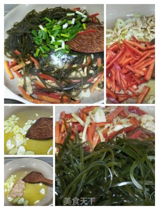 鸡肉炒海带的做法步骤：6