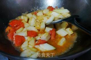 番茄炒冬瓜的做法步骤：5