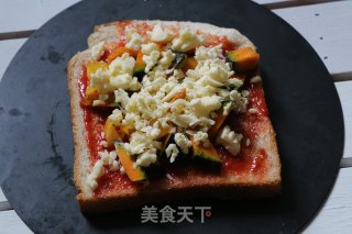 板栗南瓜烤土司片的做法步骤：4
