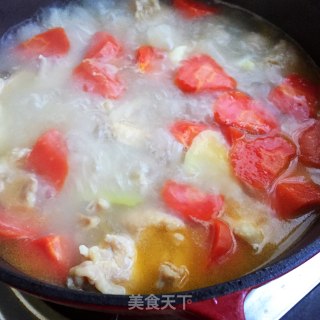 鲜藕鸡汤面的做法步骤：5