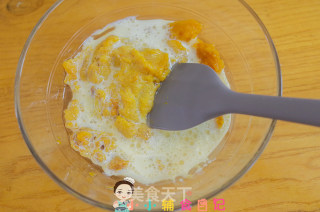 8寸/2个6寸蛋糕南瓜牛奶蒸蛋糕的做法步骤：3