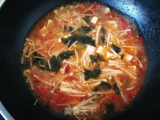 金针菇海带芽豆腐大酱汤的做法步骤：14