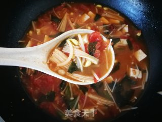 金针菇海带芽豆腐大酱汤的做法步骤：15