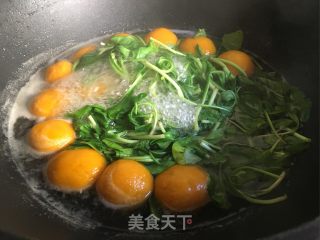 鸡毛菜煮南瓜丸子的做法步骤：9