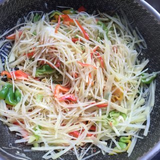 家常土豆丝的做法步骤：6