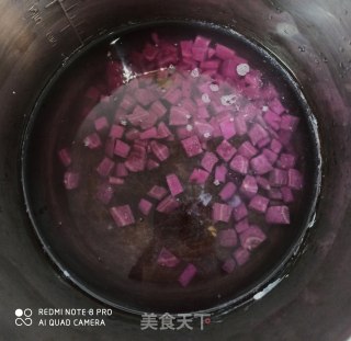 紫薯酒酿鸡蛋甜汤的做法步骤：4