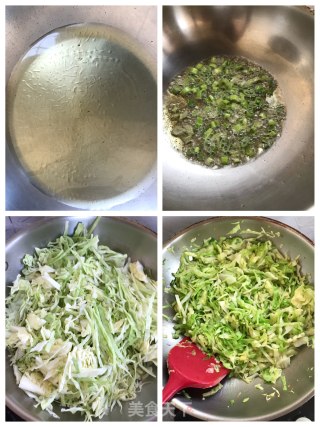 圆白菜鸡蛋炒饼的做法步骤：2