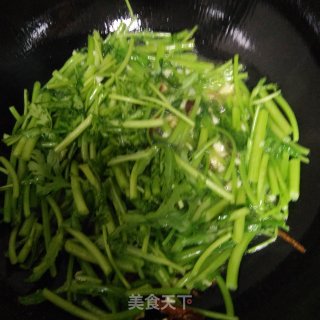 蒜蓉茼蒿的做法步骤：3