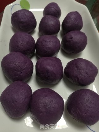 奶香紫薯包的做法步骤：14