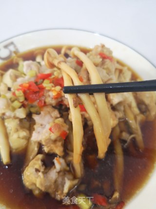 一个人的精致简餐：鲜菇豆腐蒸肉的做法步骤：9