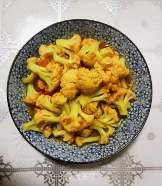 西红柿炒菜花的做法步骤：6