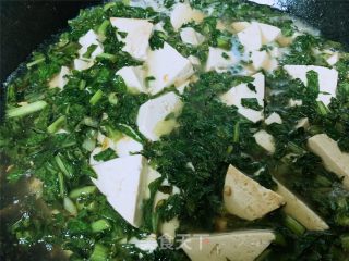 芥菜缨炖豆腐的做法步骤：5