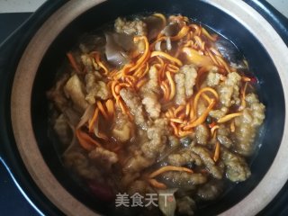 虫草花平菇烩酥肉的做法步骤：7