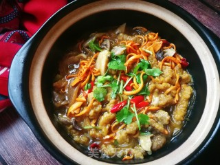 虫草花平菇烩酥肉的做法步骤：10