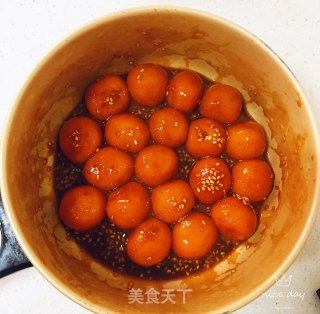 南瓜糯米球的做法步骤：10