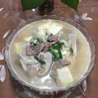 牛肉菌菇豆腐汤的做法步骤：7