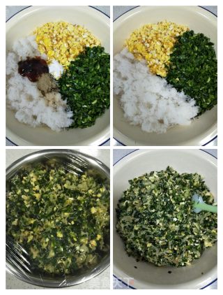 白萝卜韭菜馅蒸饺的做法步骤：6