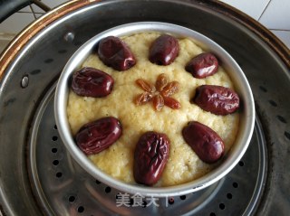 奶香玉米面发糕的做法步骤：10