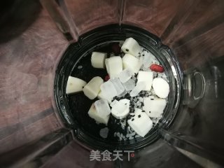 山药花生黑芝麻米浆的做法步骤：5