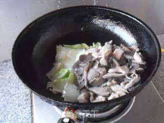 平菇炒白菜的做法步骤：8