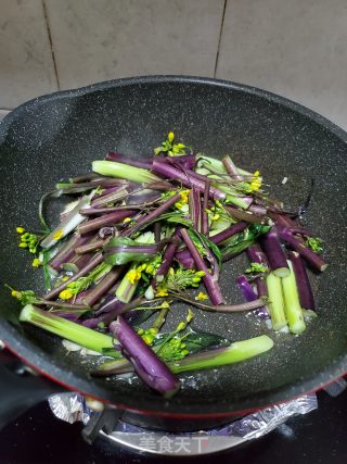 紫菜苔炒牛肉的做法步骤：5