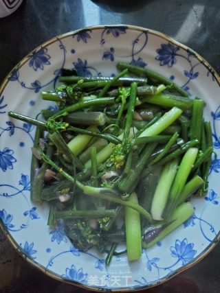 紫菜苔炒牛肉的做法步骤：7