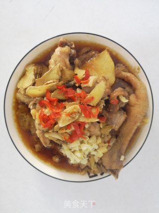 花式精致简餐：凉薯片蒸鸡肉+藜麦饭的做法步骤：8