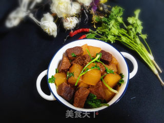 白萝卜炖牛肉的做法步骤：13