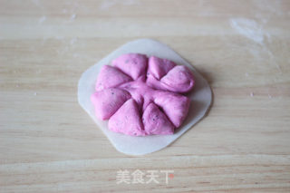 红心火龙果小花餐包的做法步骤：14